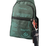 Green Crossbody Sling Bag – Multi-Pocket Travel Shoulder Bag with Earphone Port for Men & Women