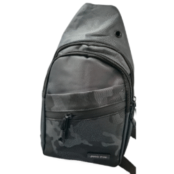 Camouflage Crossbody Sling Bag – Multi-Pocket Chest Shoulder Bag with Earphone Port for Men & Women