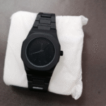 Matte Black Luxury Wristwatch – Minimalist Stainless Steel Men’s Watch with Arabic Numerals