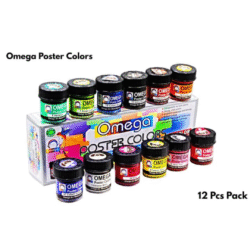 Omega 12-Color Poster Colors Set: Vibrant & Versatile for Artists & Crafters