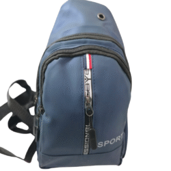 Blue Sport Crossbody Sling Bag – Waterproof Chest Shoulder Bag with Multi-Pockets for Men & Women