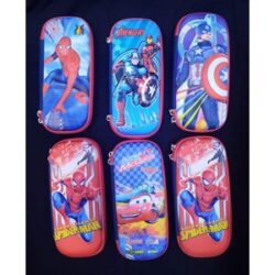 Kids cartoon pin pencil box high quality long lasting plastic