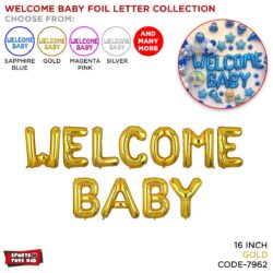 Welcome baby foil balloon different colour available best quality product long lasting best material