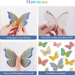 Acrylic 3D butterfly wings  double layer sticker sticker wall hanging