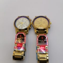 Gold-Tone "CRYSTAL TIME" Men's Watches