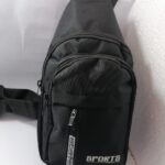 Black Crossbody Sling Bag – Multi-Pocket Shoulder Chest Bag for Men & Women