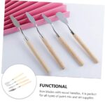 Iron blade with wood handle it is perfect for all types of paint mixture and supplies