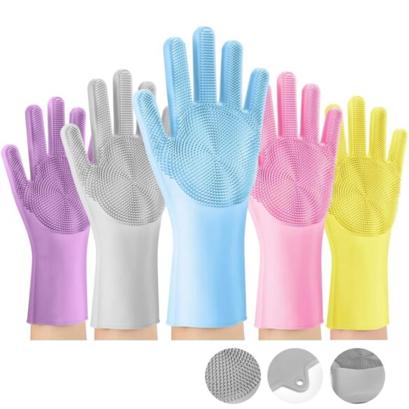 Kitchen Household Warm Dishwashing Glove Water Dust Stop Cleaning Rubber Latex Gloves