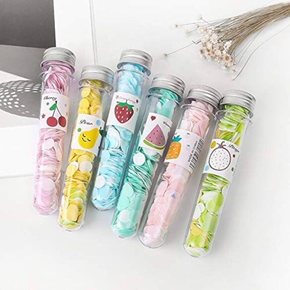 Guanjing 1 Piece Portable Mini Body Washing Bath Test Tube Confetti Foaming Flower One Time Paper Soap Slice Travel Accessary