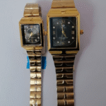 Elegant Gold Couple Watches - Perfect Pair for Him & Her