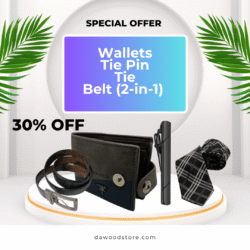 Men's Wallet, Tie, Tie Pin & Belt Combo - Special Offer 30% OFF