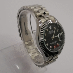 Rolex Oyster Perpetual Datejust Men's Automatic Watch with Fluted Bezel and Diamond Dial