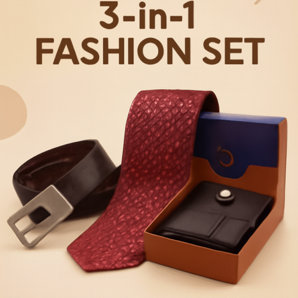 Men's Accessory Gift Set: Wallet, Belt, Tie & Tie Pin - 30% OFF Special Offe
