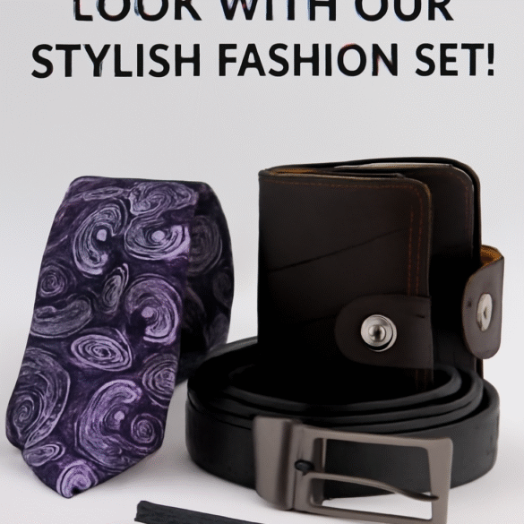 Men's Accessory Gift Set: Wallet, Belt, Tie & Tie Pin - 30% OFF Special Offer