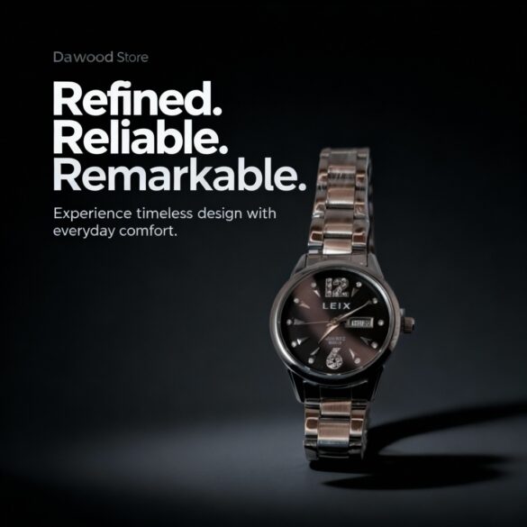 LEIX Quartz Two-Tone Women's Watch with Day-Date Display