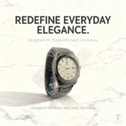 Men's Business Quartz Watch with Date Display, Stainless Steel Band, and Polygonal Case