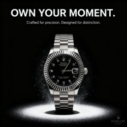 Rolex Oyster Perpetual Datejust Men's Automatic Watch with Fluted Bezel and Diamond Dial